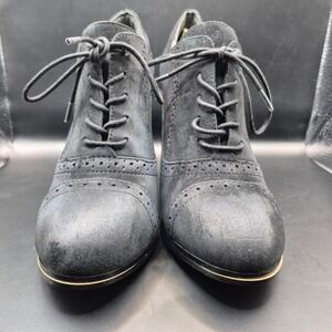 Isola Hollie Suede Black High‎ Heel Lace Up